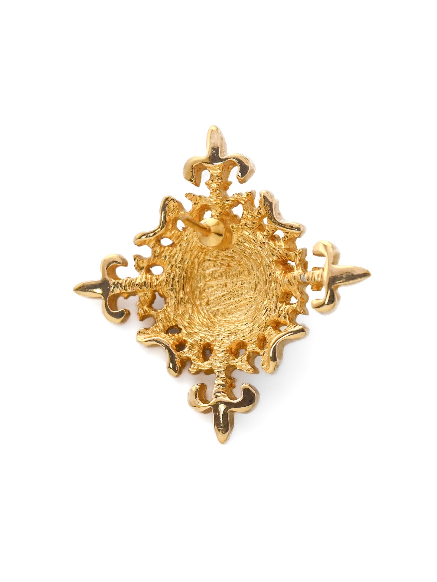 Dior Cross Glass Cabochon Pin