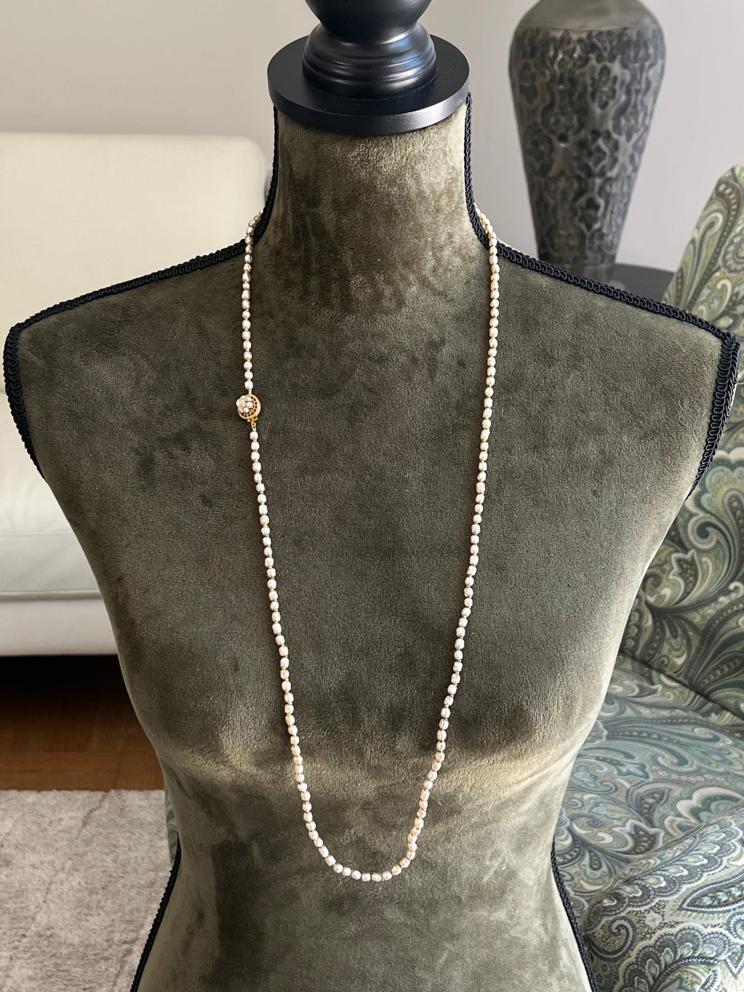 Vintage Miriam Haskell Classic "Niki" Mini Baroque Glass Pearl Beaded Layered Necklace