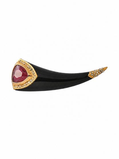 Dior Cornucopia Red Glass Brooch