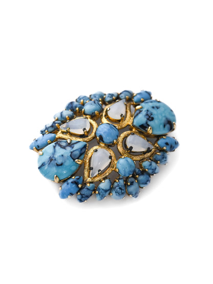 Dior 1963 Turquoise Glass Brooch