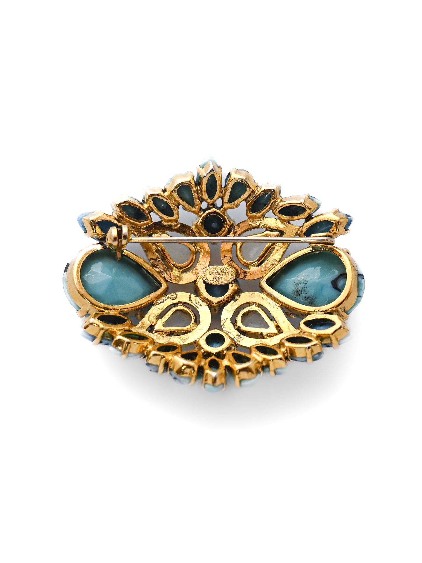Dior 1963 Turquoise Glass Brooch