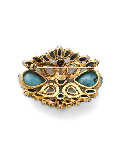 Dior 1963 Turquoise Glass Brooch