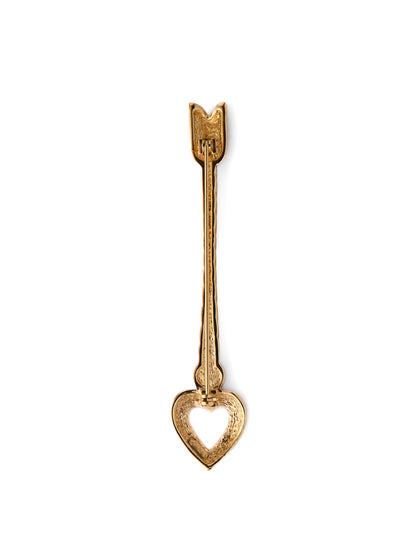 Dior Arrow of Heart Red Glass Brooch