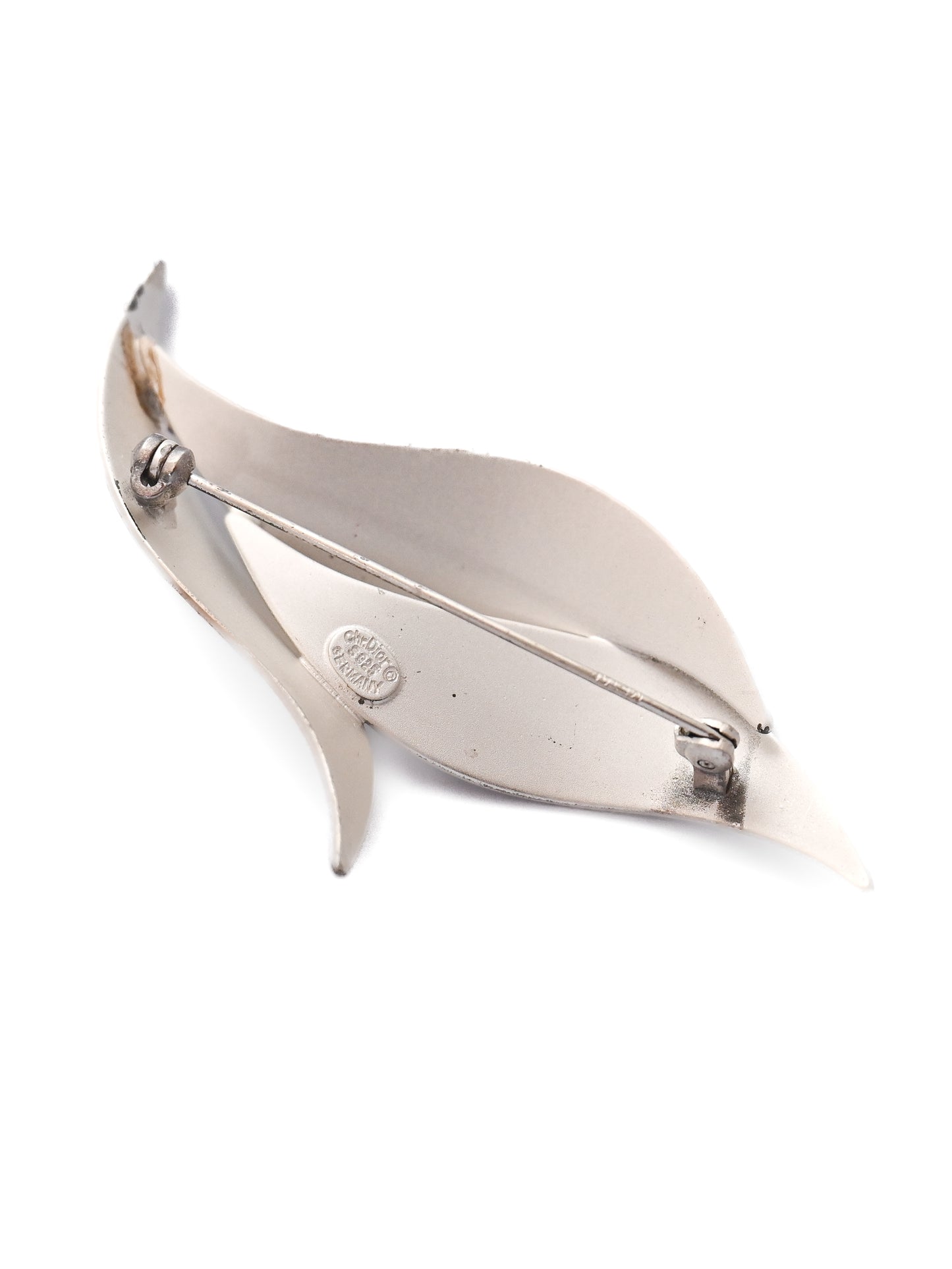 Dior Leaf Sterling Silver Brooch