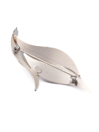 Dior Leaf Sterling Silver Brooch