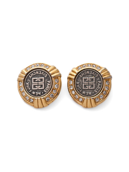 Givenchy Medallion Clip Earrings