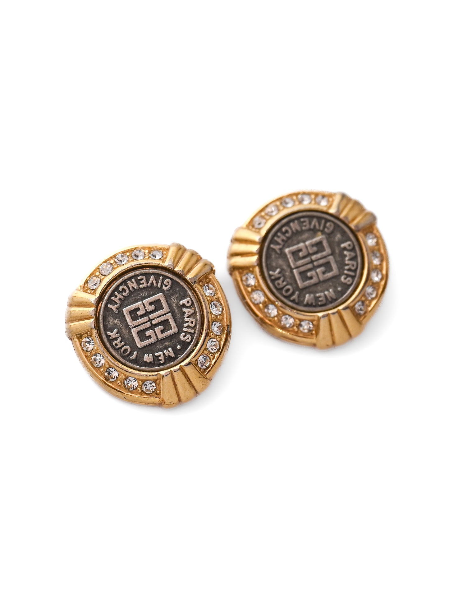 Givenchy Medallion Clip Earrings