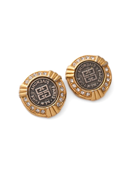 Givenchy Medallion Clip Earrings