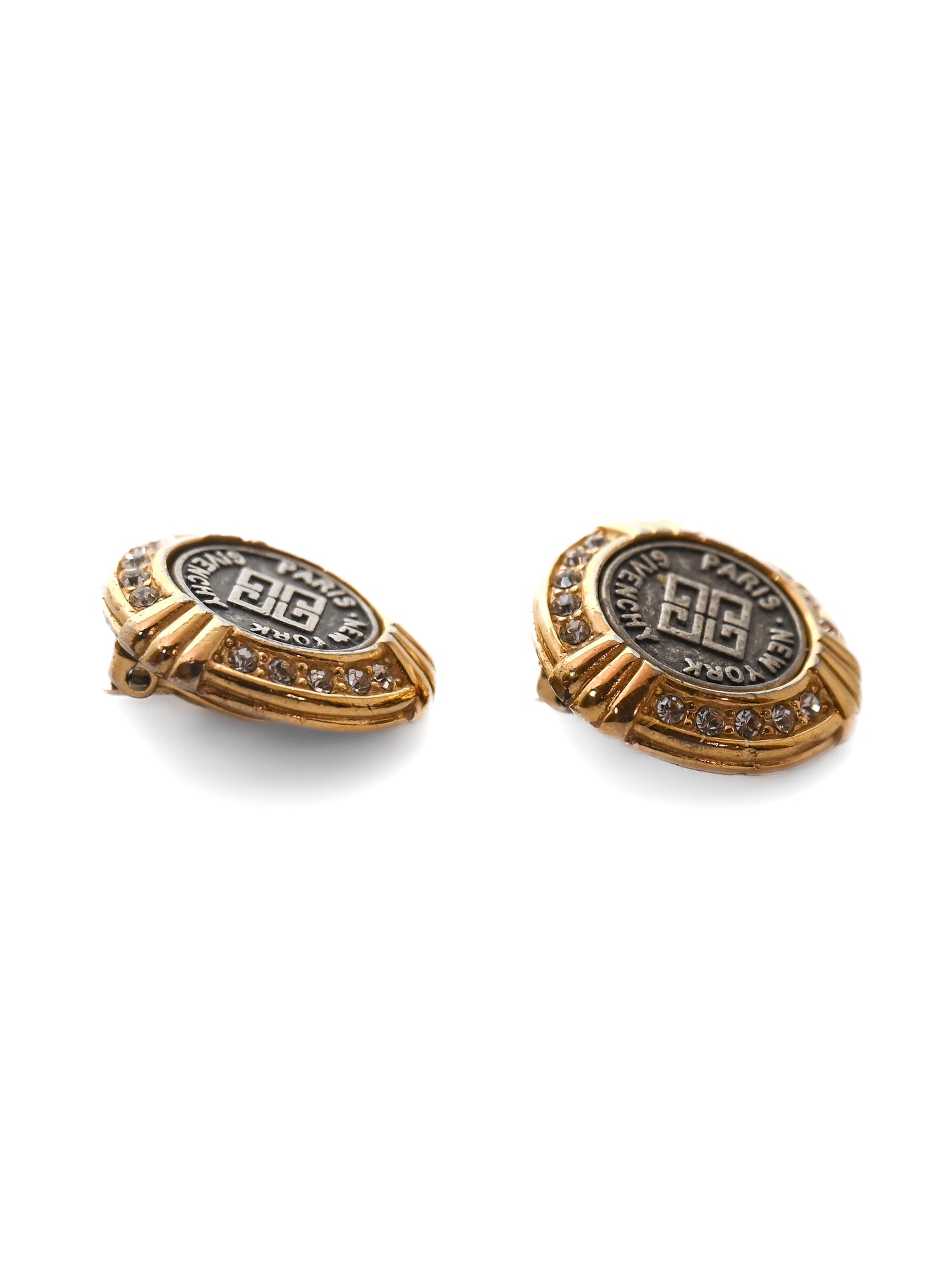 Givenchy Medallion Clip Earrings