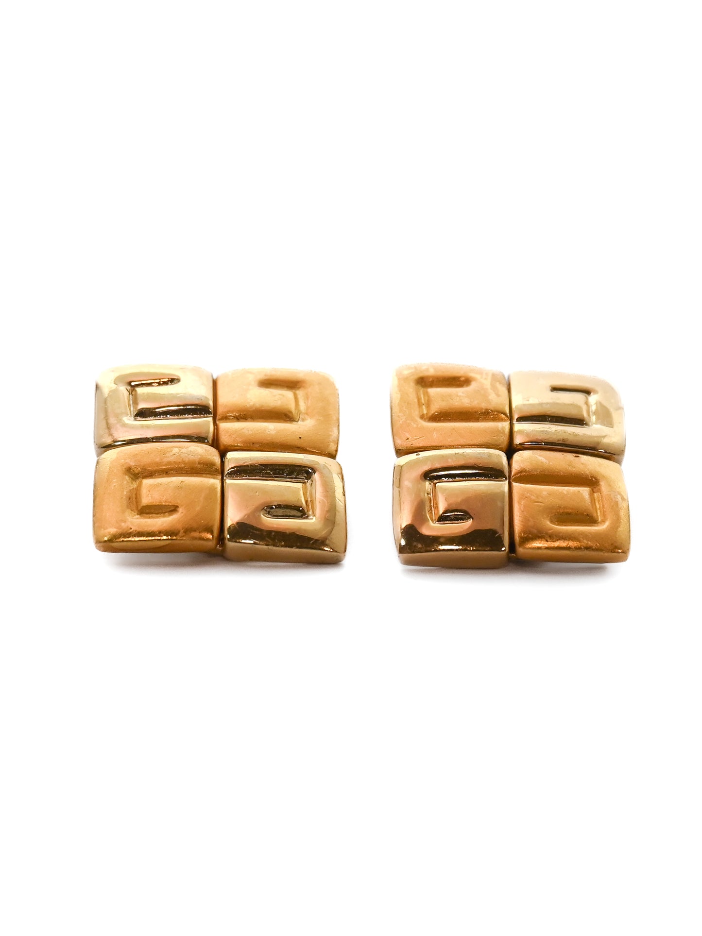 Givenchy Logo Square Clip Earrings