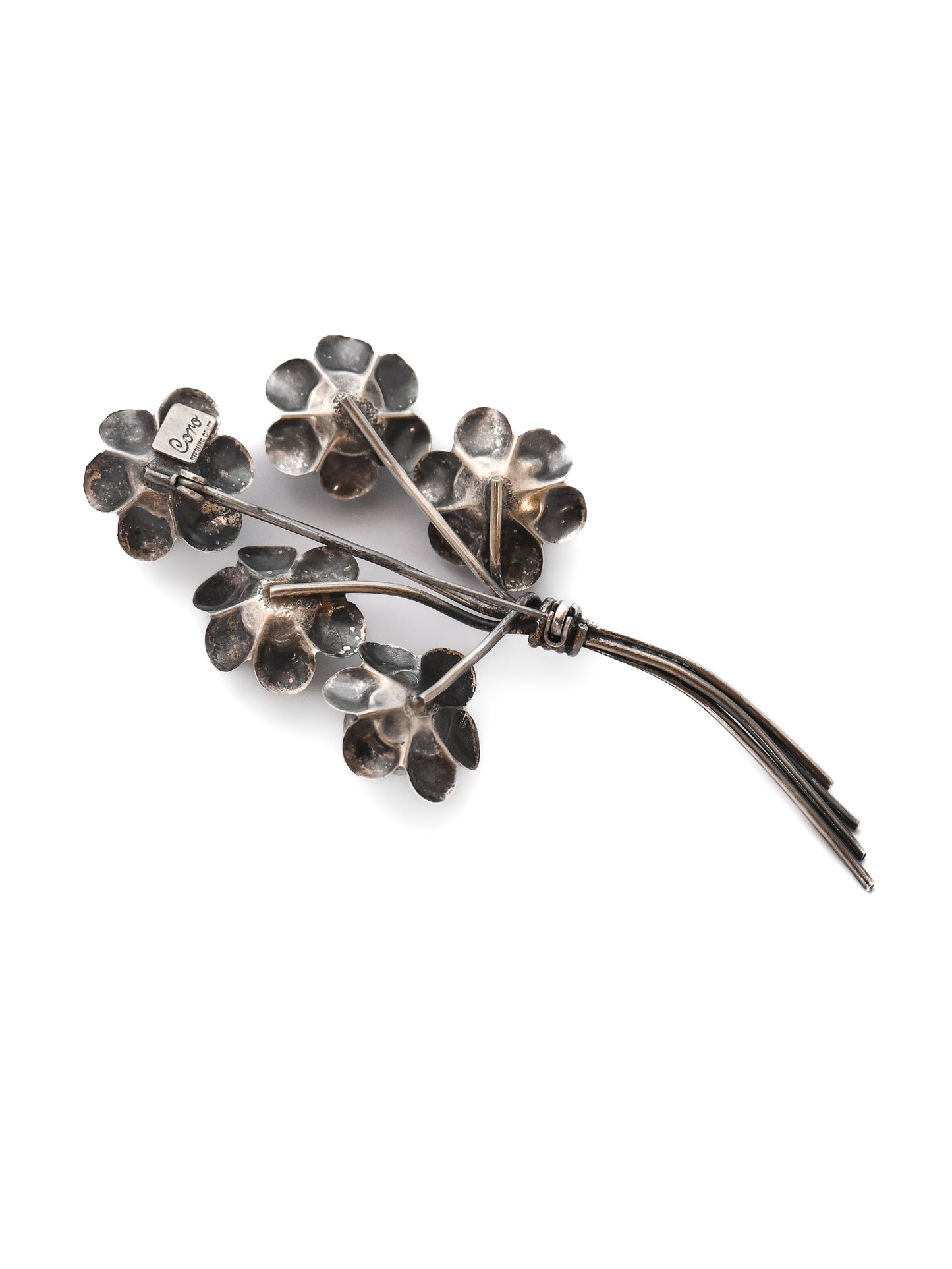 Coro Craft 40-50s Bouquet Sterling Silver Brooch