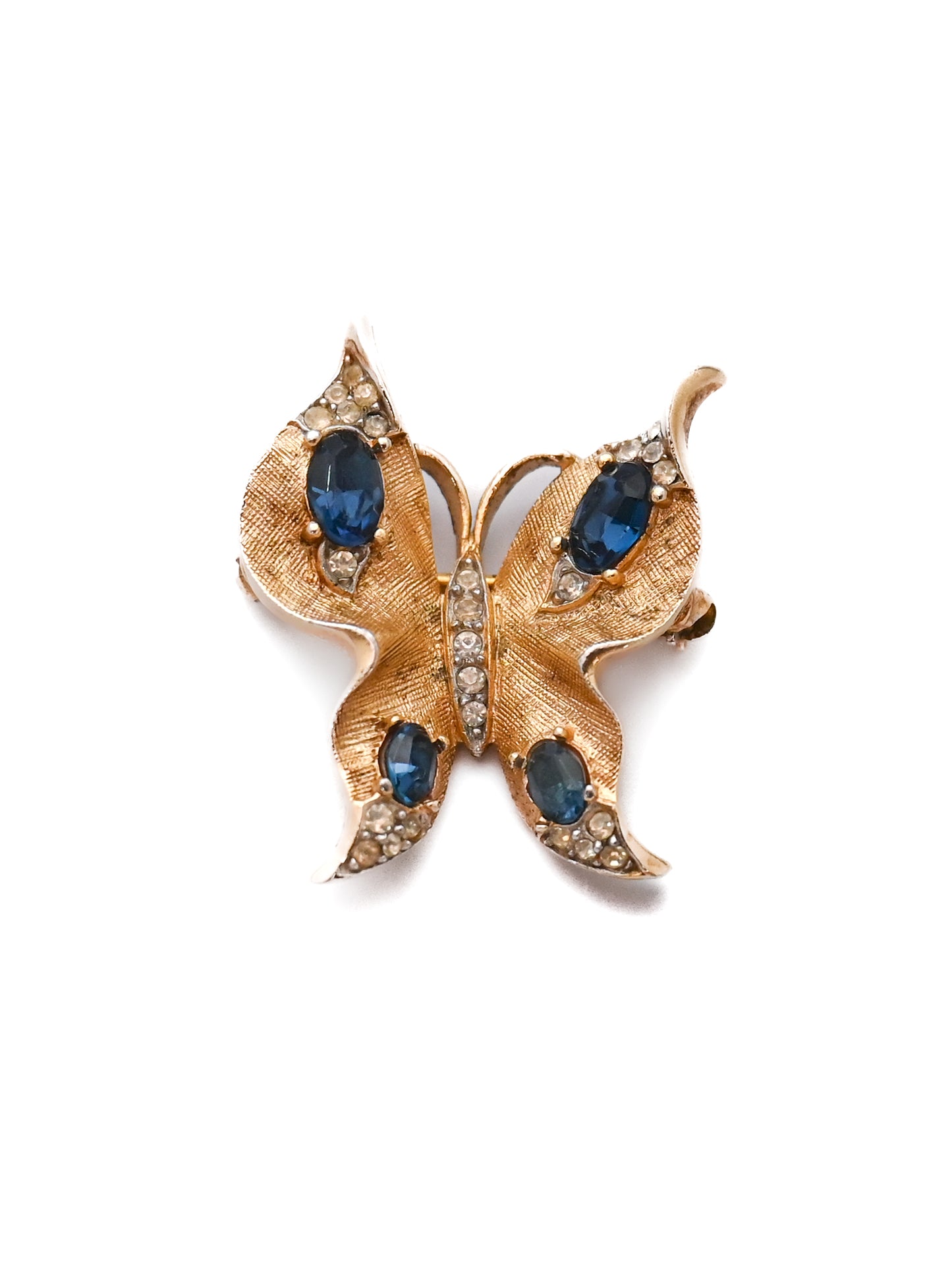 Trifari 40-50s Butterly Blue Stone Brooch