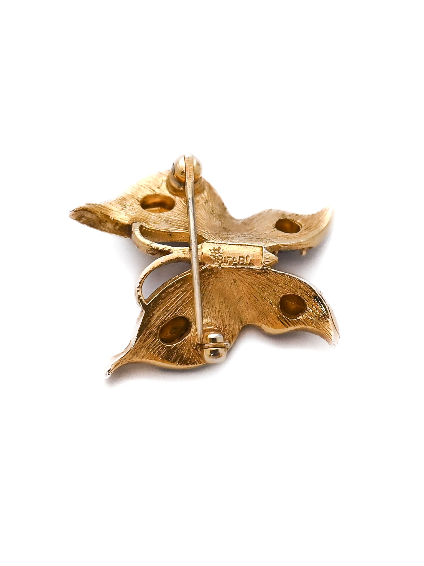 Trifari 40-50s Butterly Blue Stone Brooch