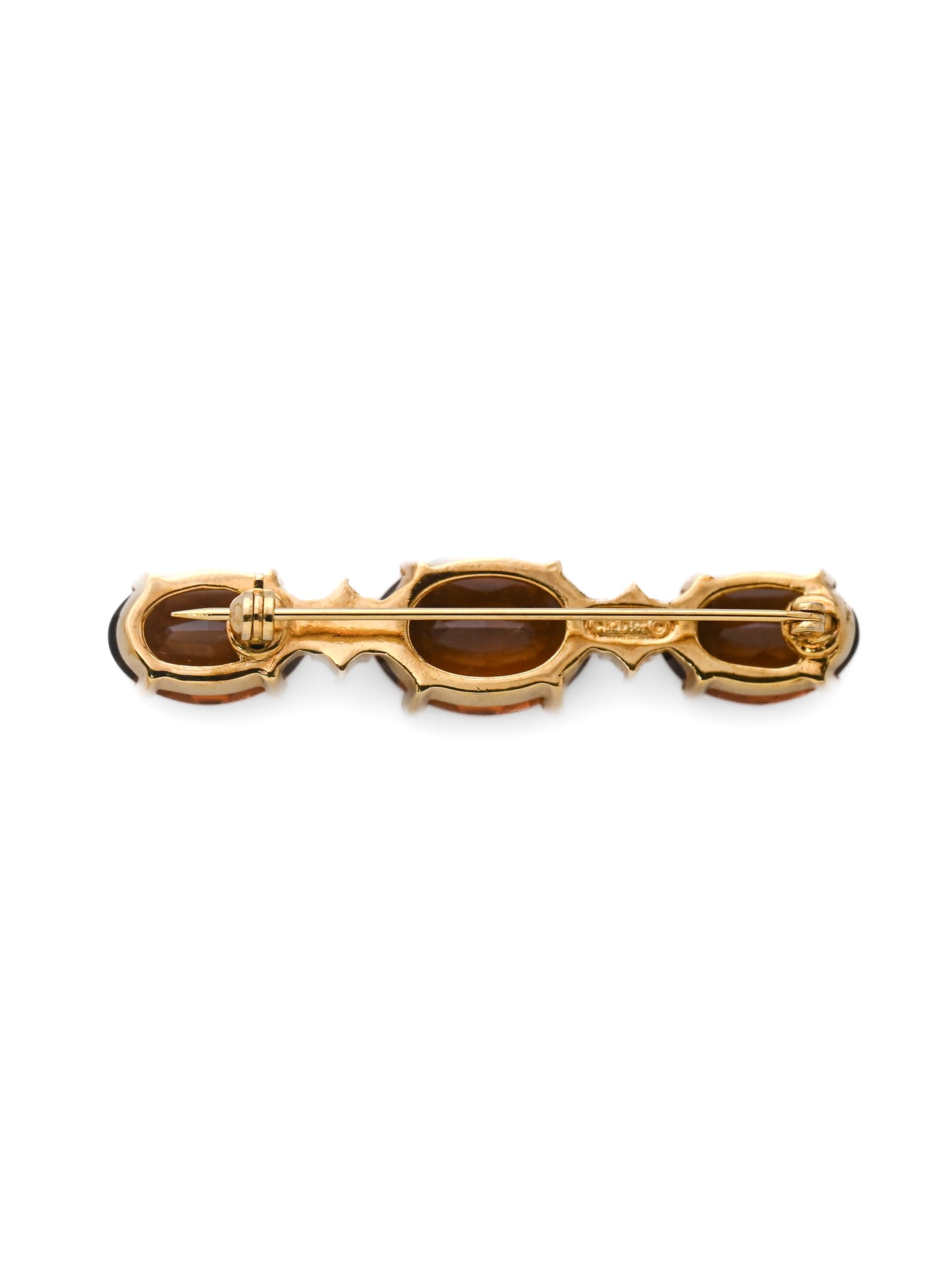 Dior Brown Rhinestone Brooch