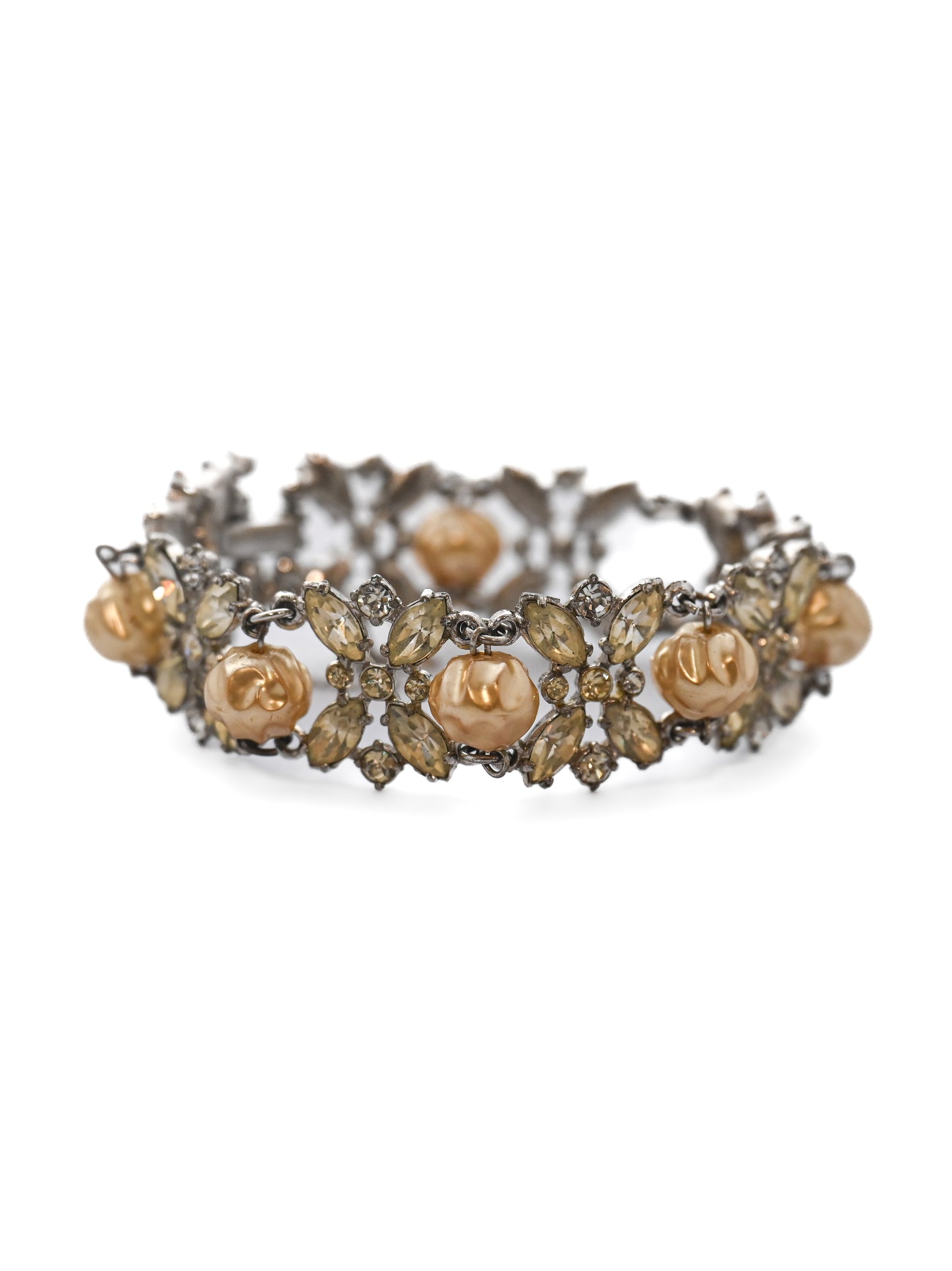 Dior by Kramer 50s Pearl Silver Bracelet
