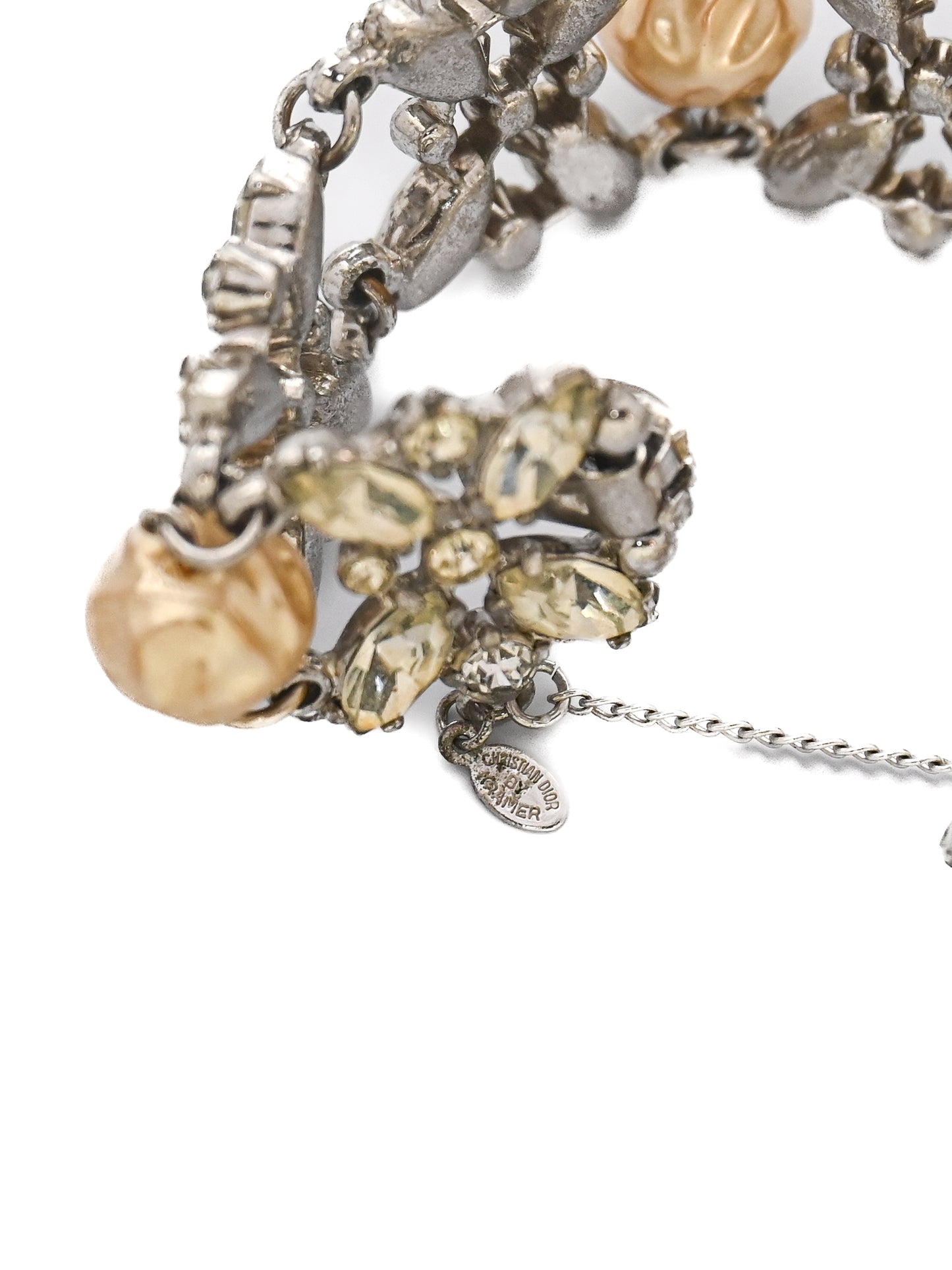 Dior by Kramer 50s Pearl Silver Bracelet