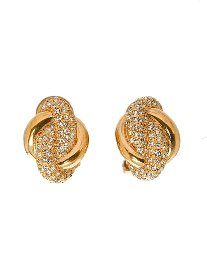Dior Knot Clip Earrings