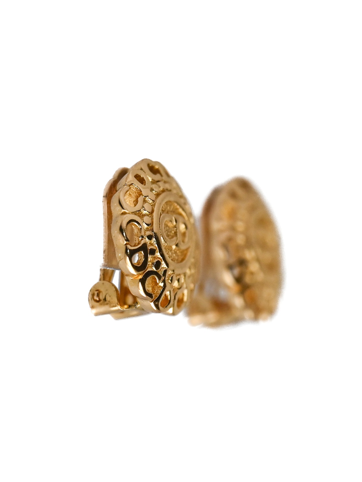 Dior "CD" Round Clip Earrings