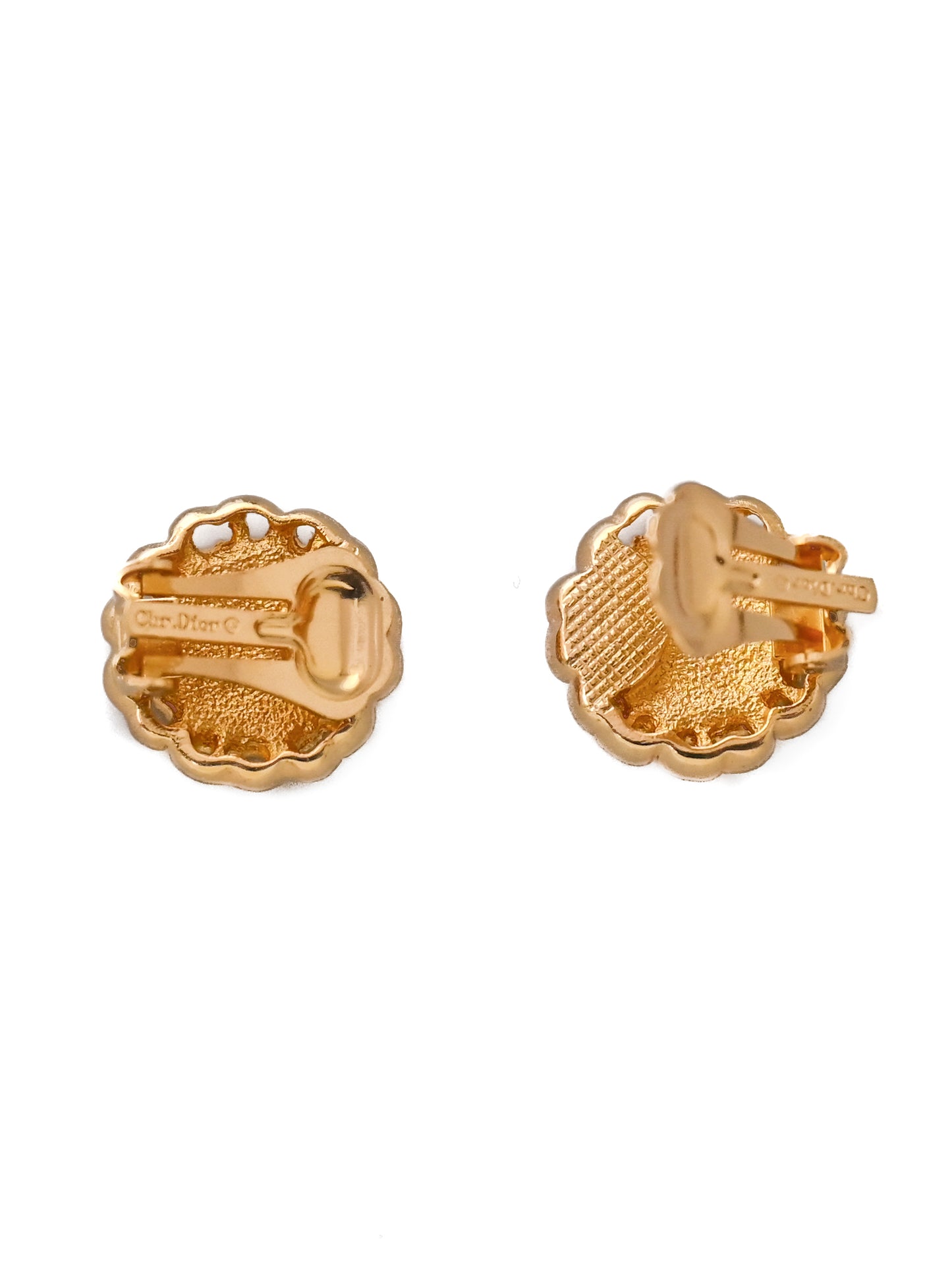 Dior "CD" Round Clip Earrings