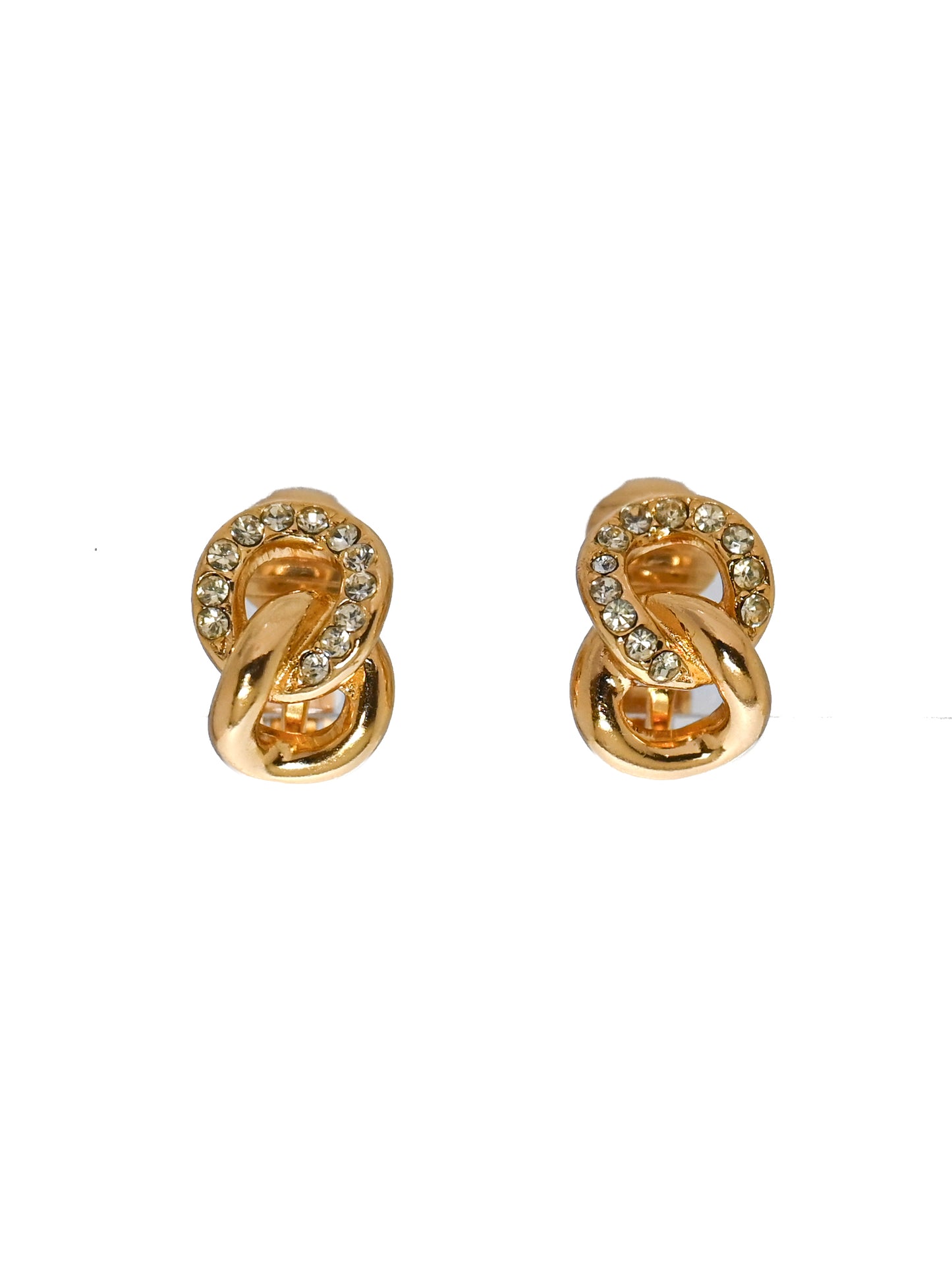 Dior Mini Interlocking Chain Clip Earrings