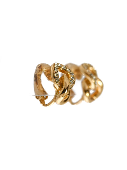 Dior Mini Interlocking Chain Clip Earrings