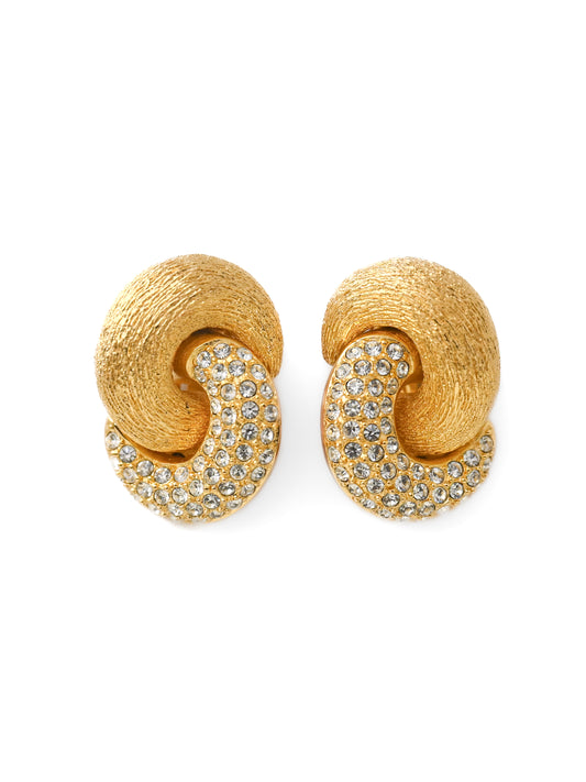 Dior Interlocking Chain Clip Earrings