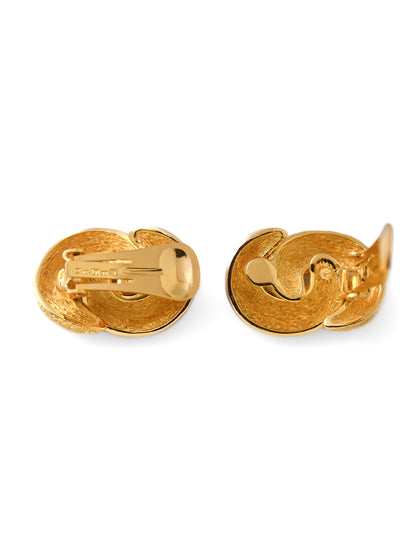 Dior Interlocking Chain Clip Earrings