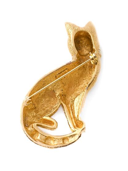 Dior Sitting Cat Brooch