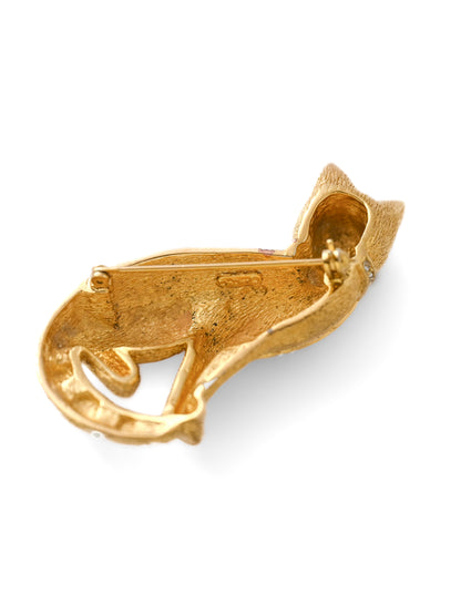 Dior Sitting Cat Brooch