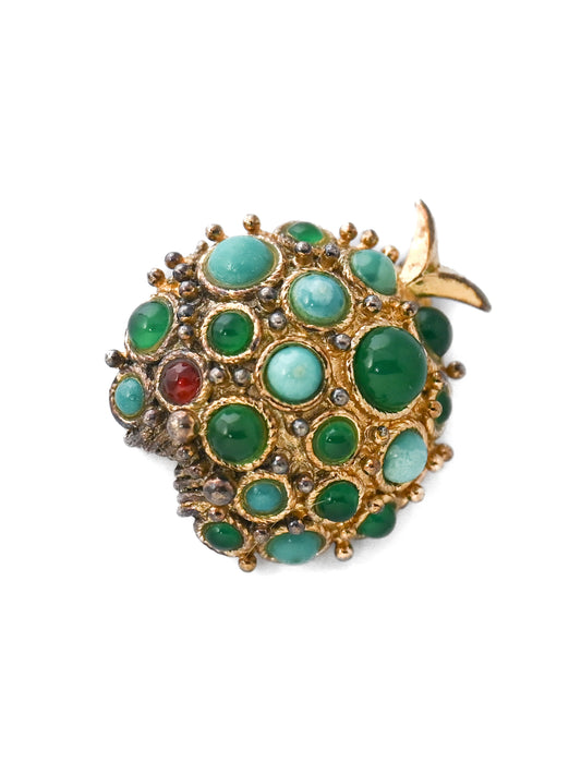 Grossé 1966 Fruit Glass Cabochon Brooch