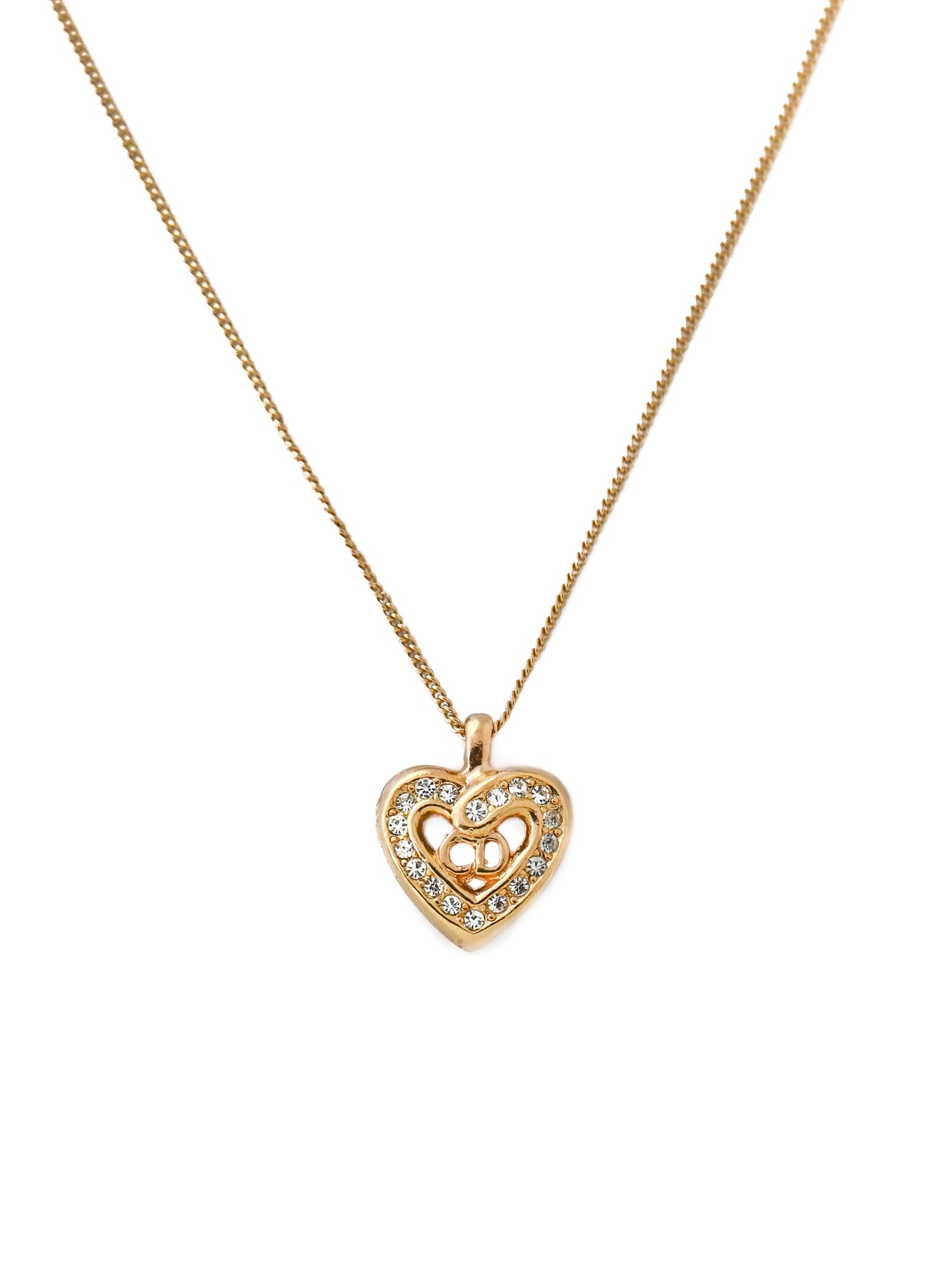 Dior "CD" Monogram Heart Necklace