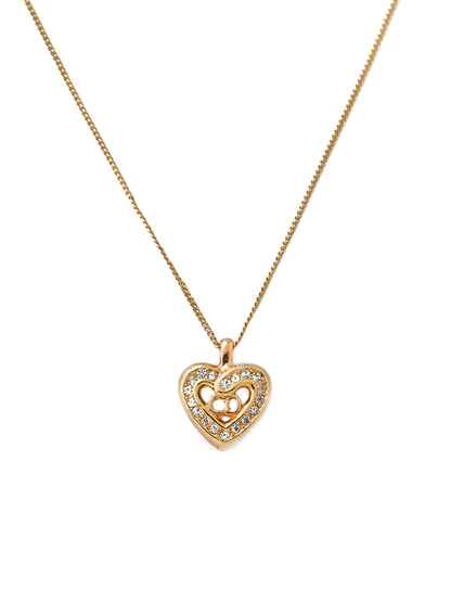 Dior "CD" Monogram Heart Necklace