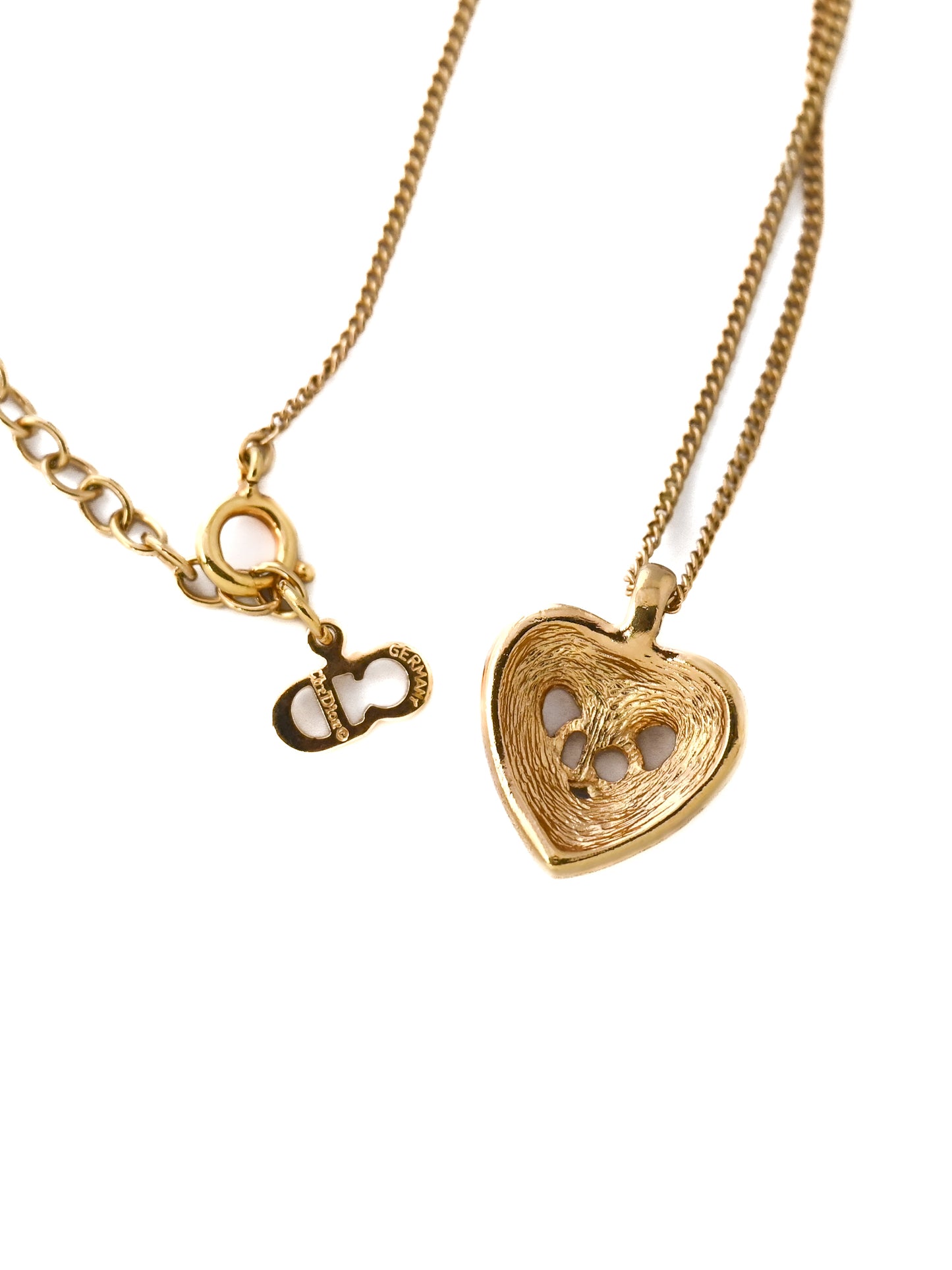 Dior "CD" Monogram Heart Necklace