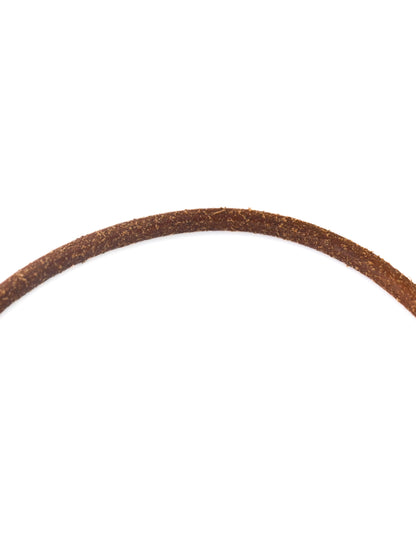 Hermès Brown Suede Toggle Lock Necklace