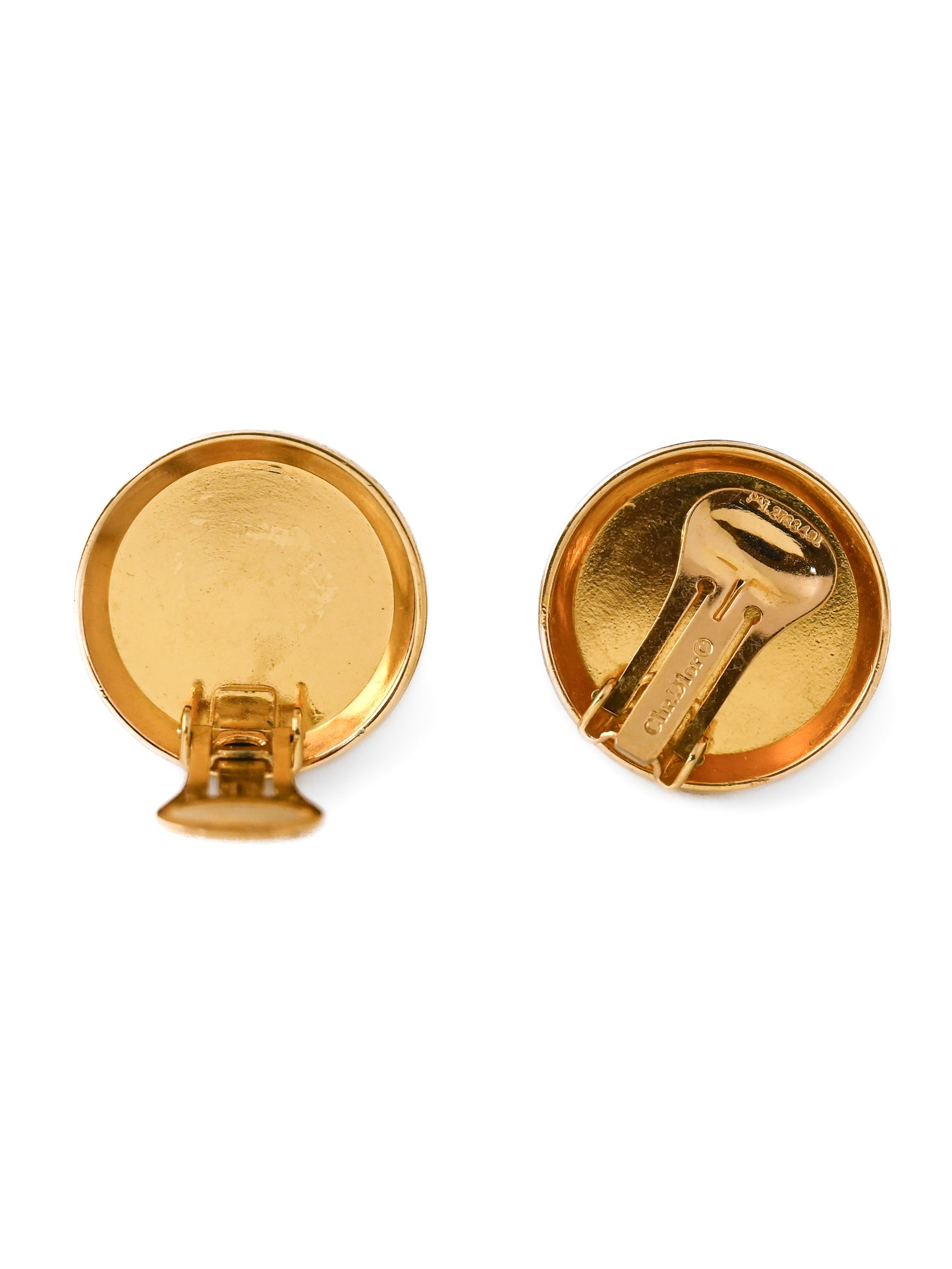 Dior Pearl Round Clip Earrings