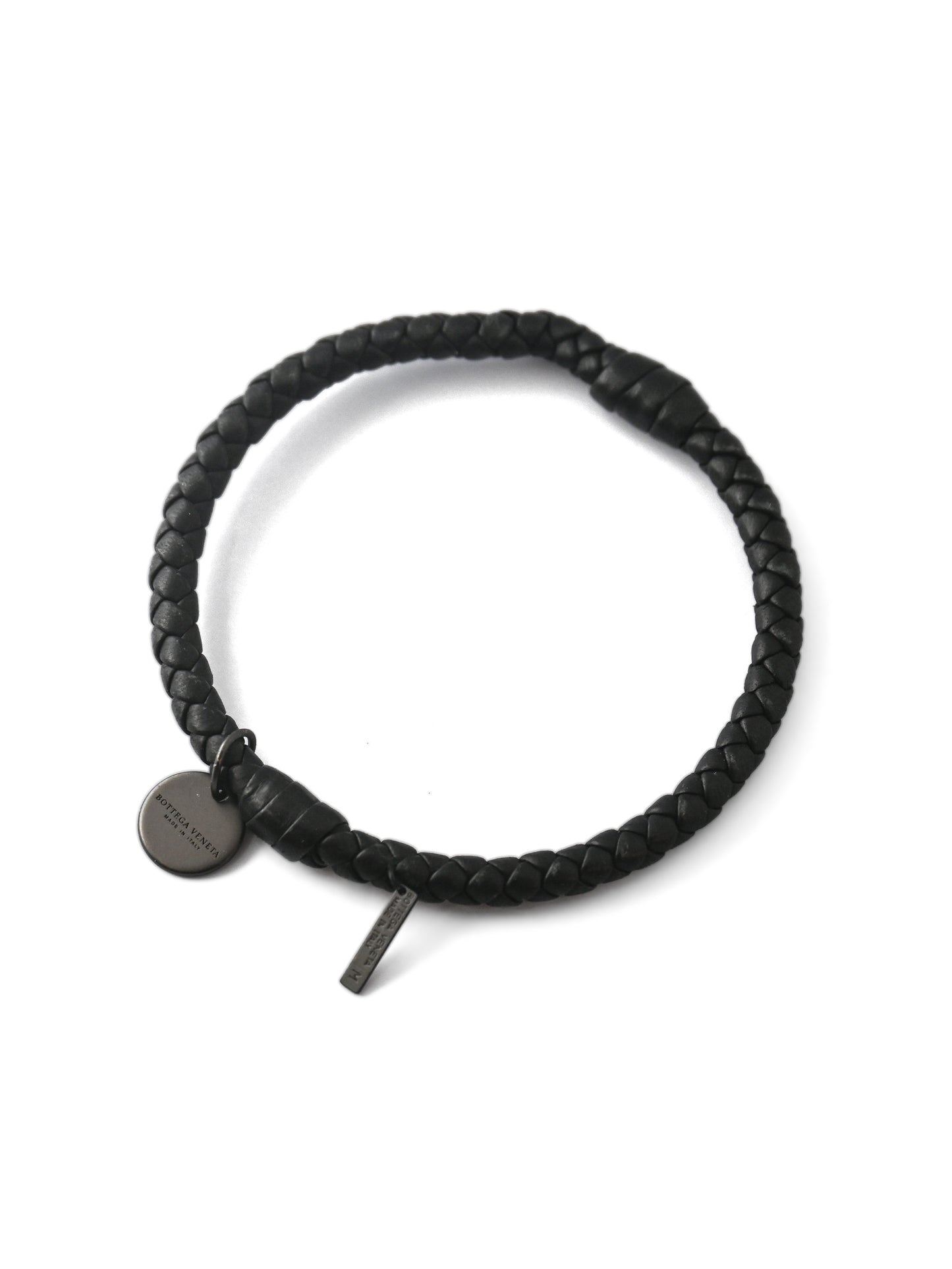 Bottega Veneta Black Leather Bangle