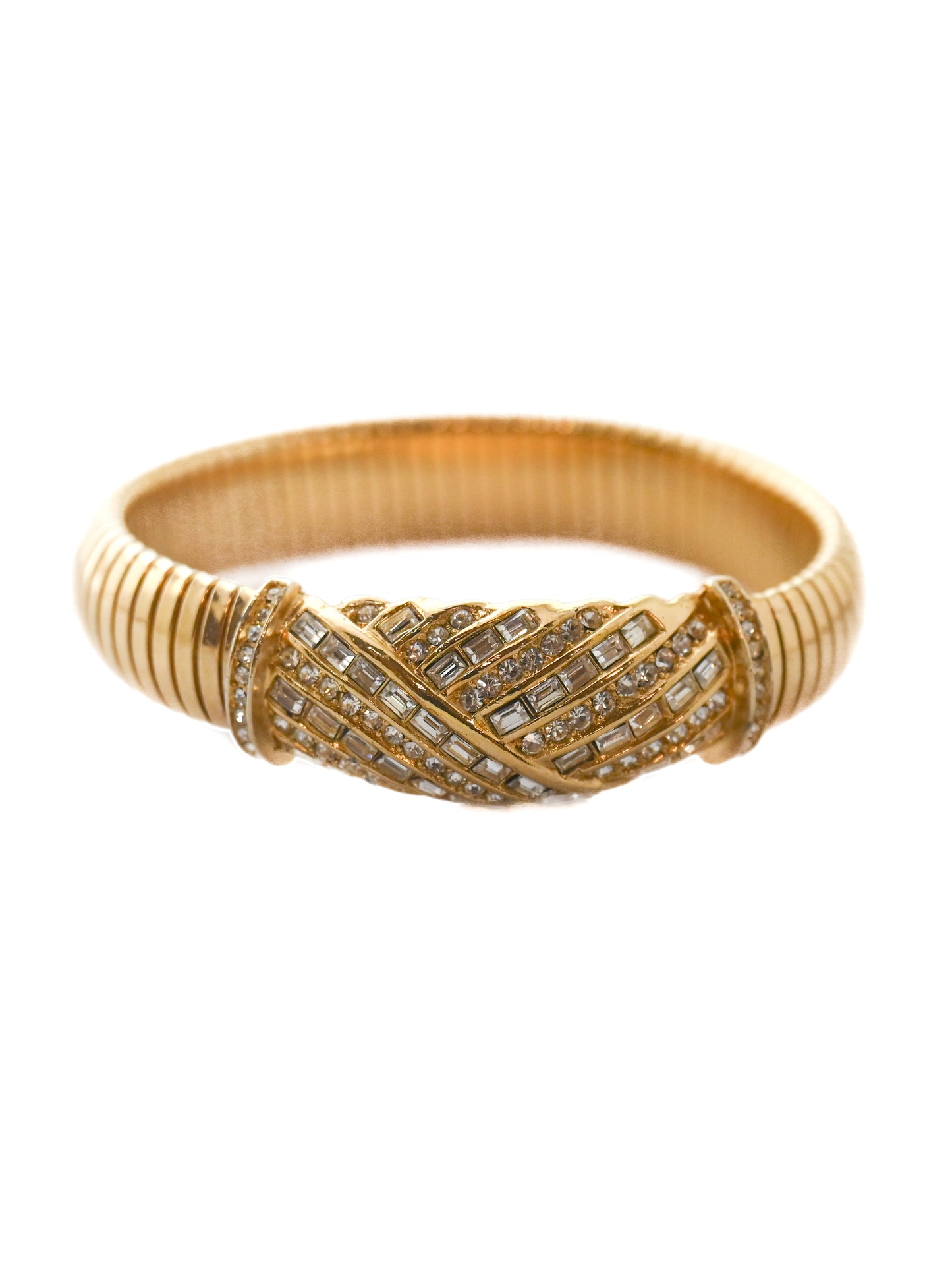 Dior Rhinestone Elastic Bangle