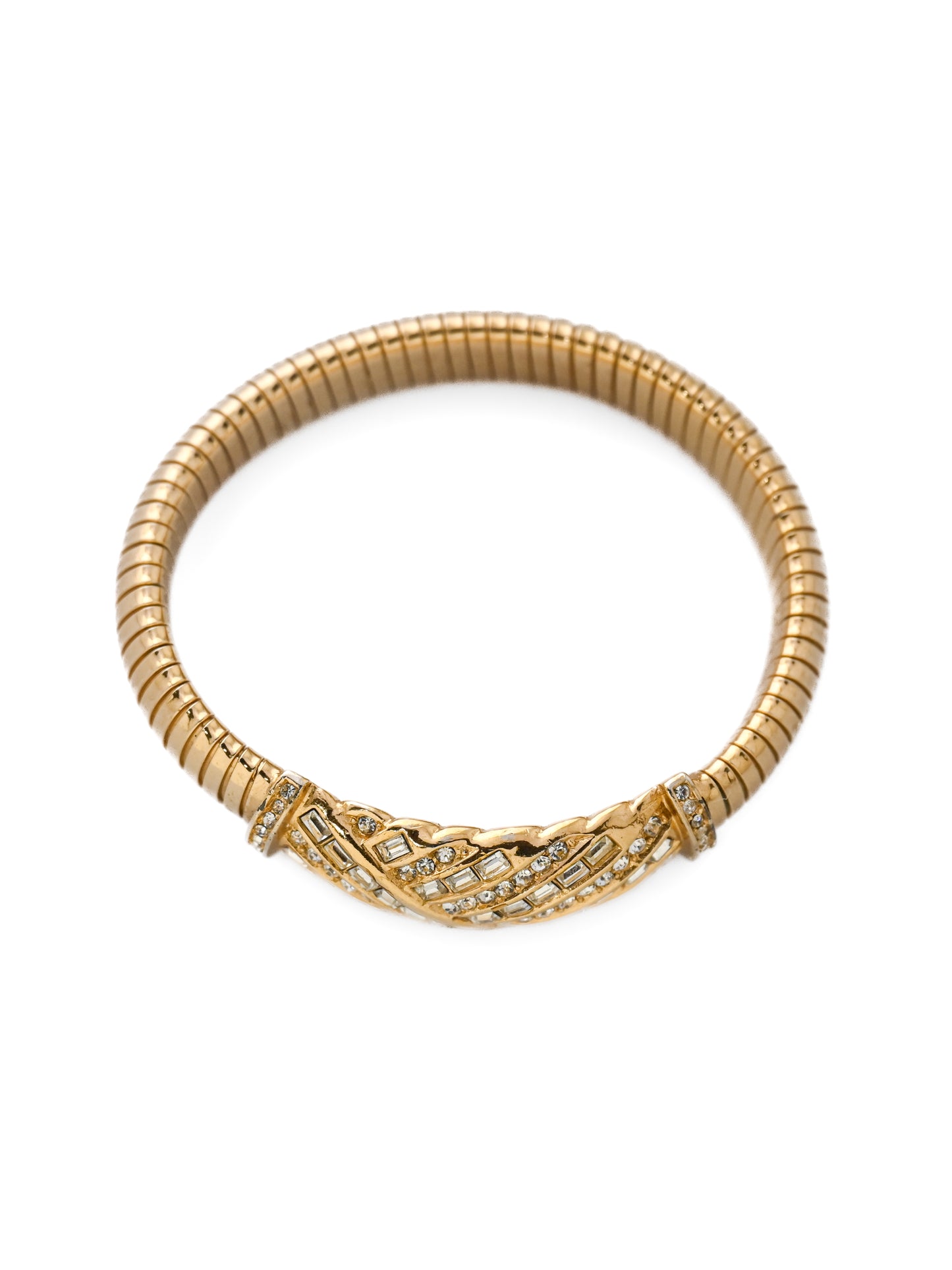 Dior Rhinestone Elastic Bangle