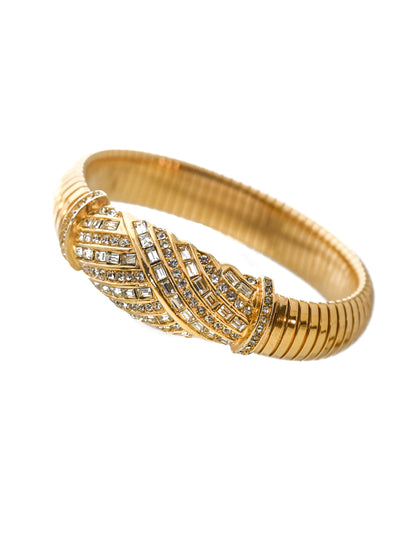 Dior Rhinestone Elastic Bangle
