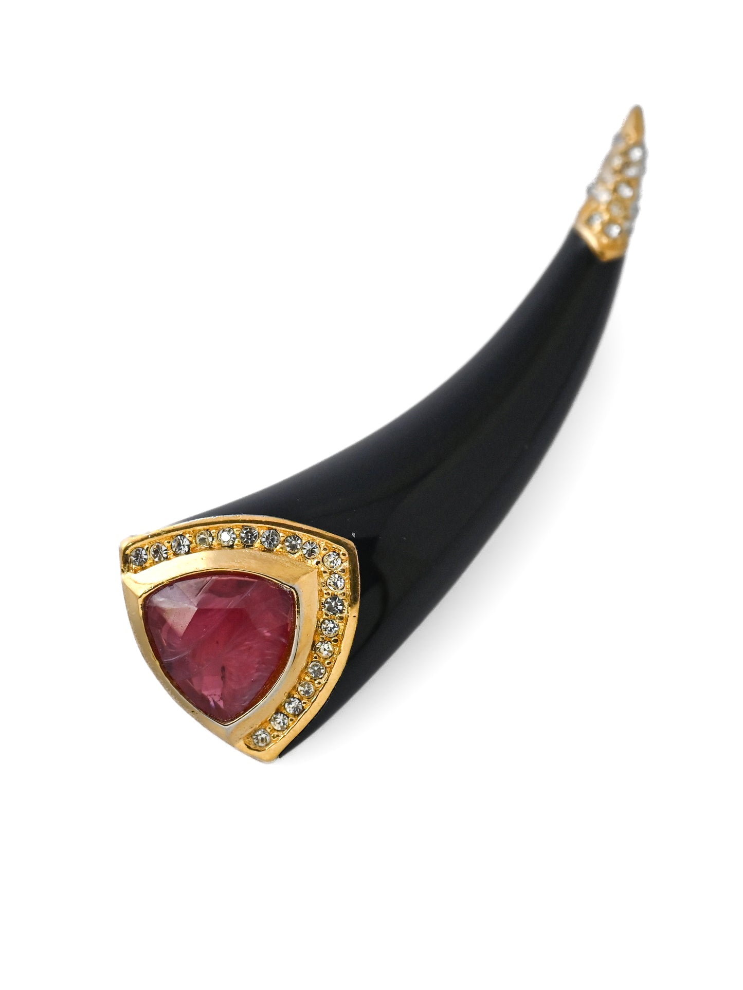 Dior Cornucopia Red Glass Brooch