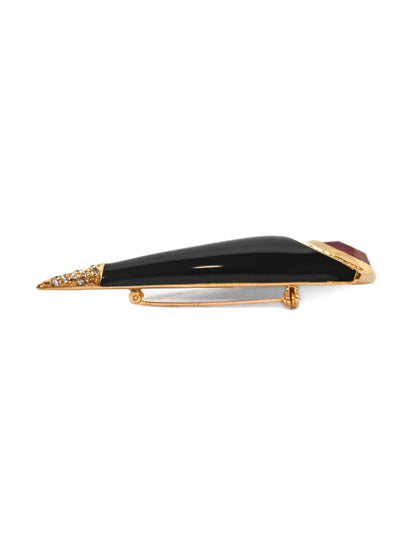 Dior Cornucopia Red Glass Brooch