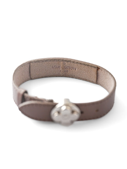 Louis Vuitton Wish Leather Silver Bracelet
