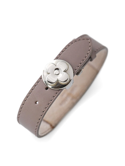 Louis Vuitton Wish Leather Silver Bracelet