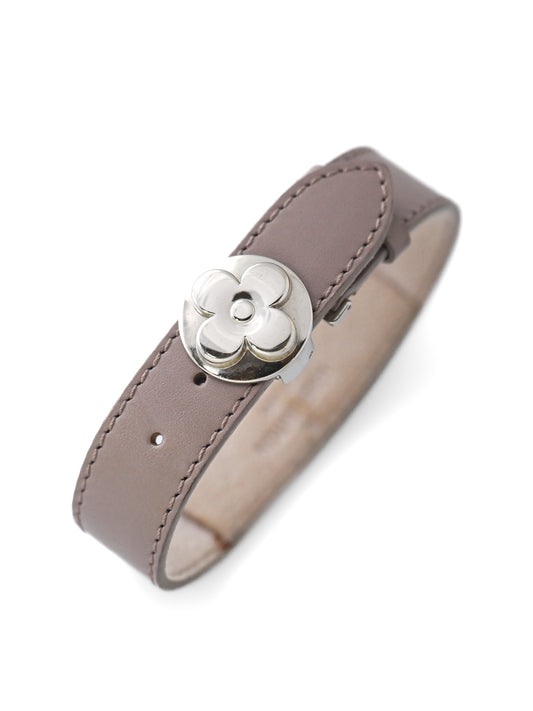 Louis Vuitton Wish Leather Silver Bracelet