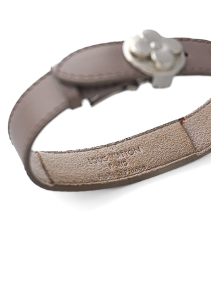 Louis Vuitton Wish Leather Silver Bracelet