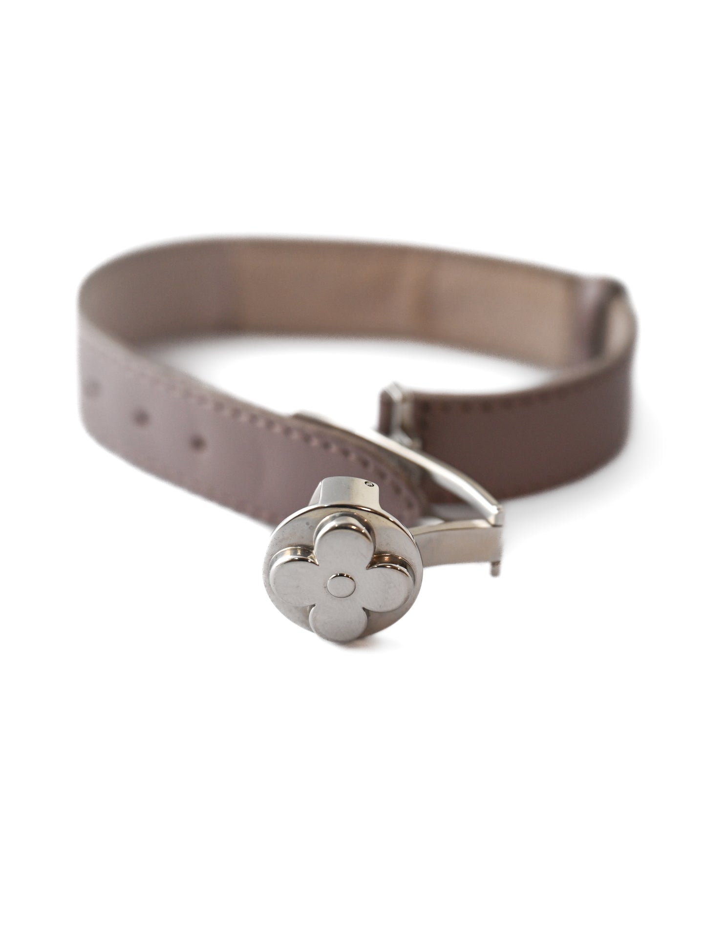 Louis Vuitton Wish Leather Silver Bracelet