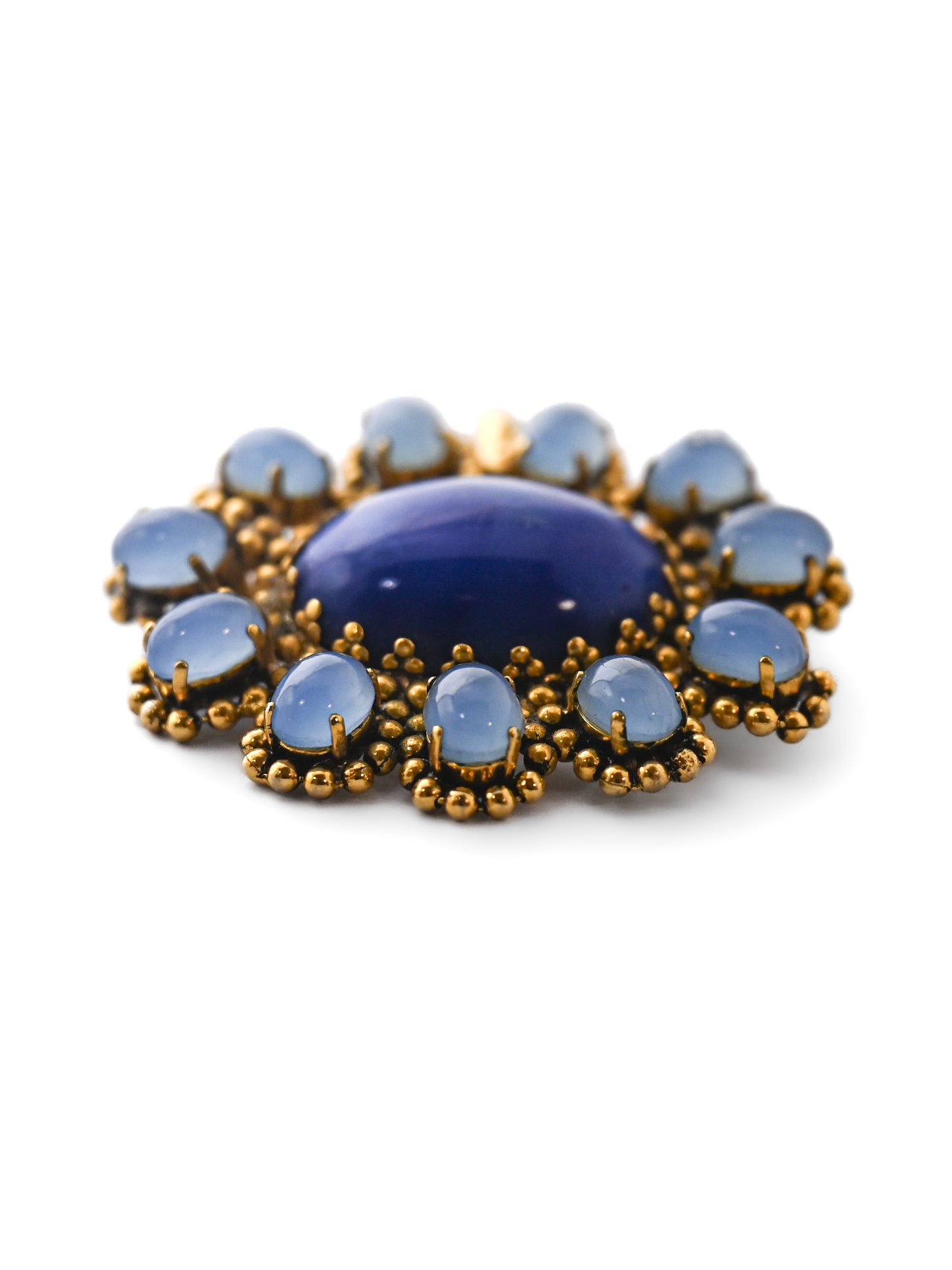 Dior 1965 Blue Glass Brooch Pendant