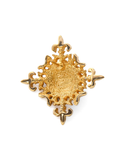 Dior Cross Glass Cabochon Pin