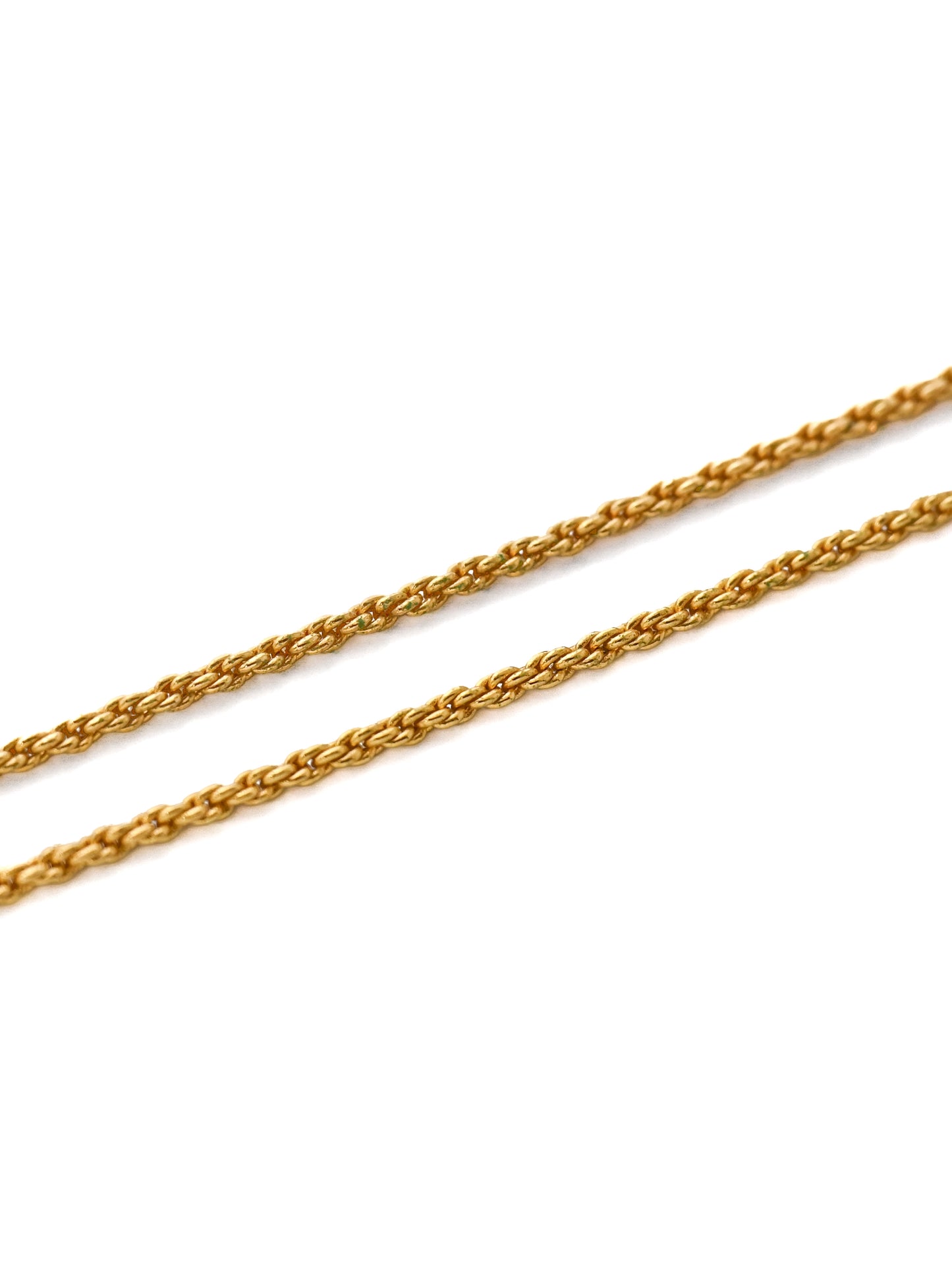 Dior Pumpkin Carriage Monogram Rope Chain Necklace