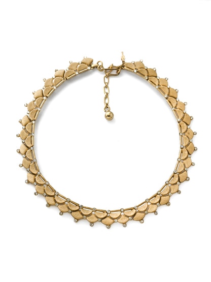 Trifari Dragon Scale Rhinestone Necklace